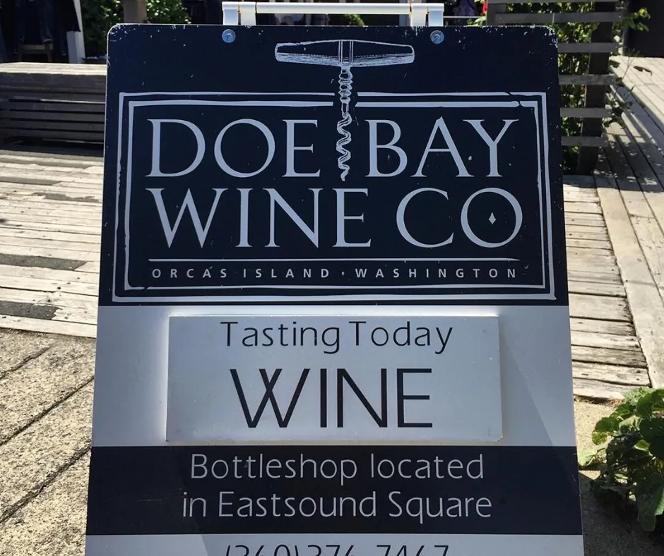 Printed sandwich board outside a shop
