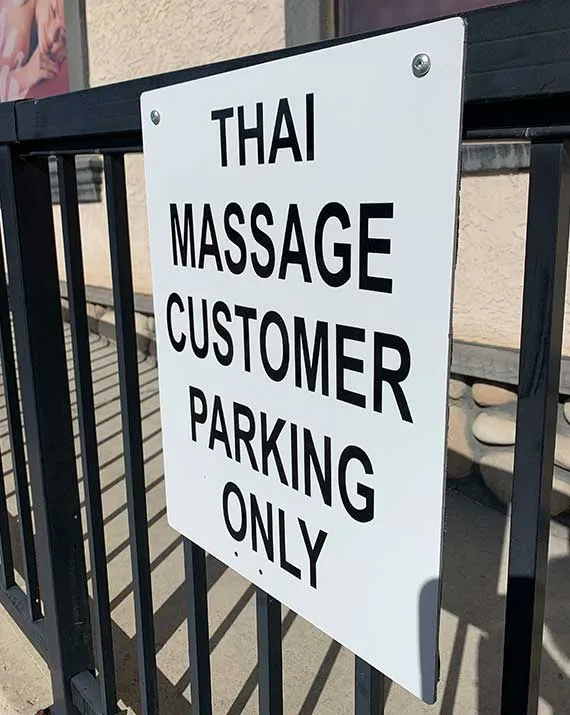 Customer parking only sign