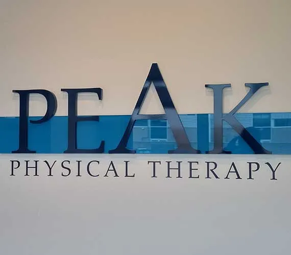 Acrylic logo mounted directly to an interior wall